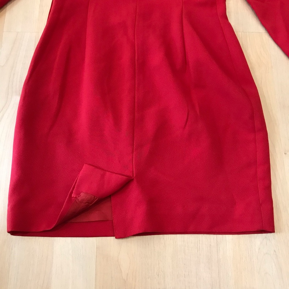 Oakbrook Vintage Red Sheath Dress with Bow - Picture 6 of 11